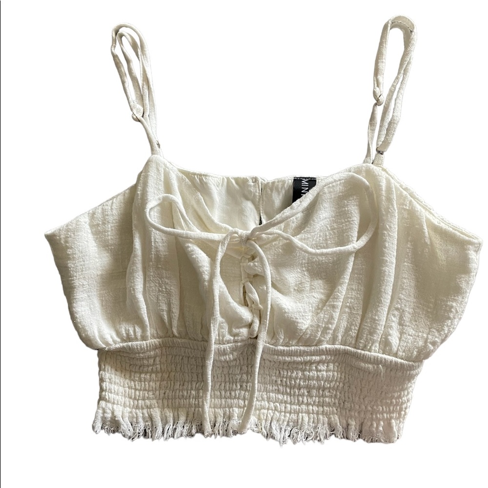 MINKPINK sleeveless crop top with ties